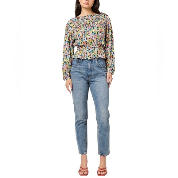 Joie New NWT Mesalina Floral Long Sleeve Top Size Large - Picture 1 of 6